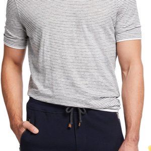 Bruno Cucinelli Men's Micro-Stripe Linen Blend T-Shirt